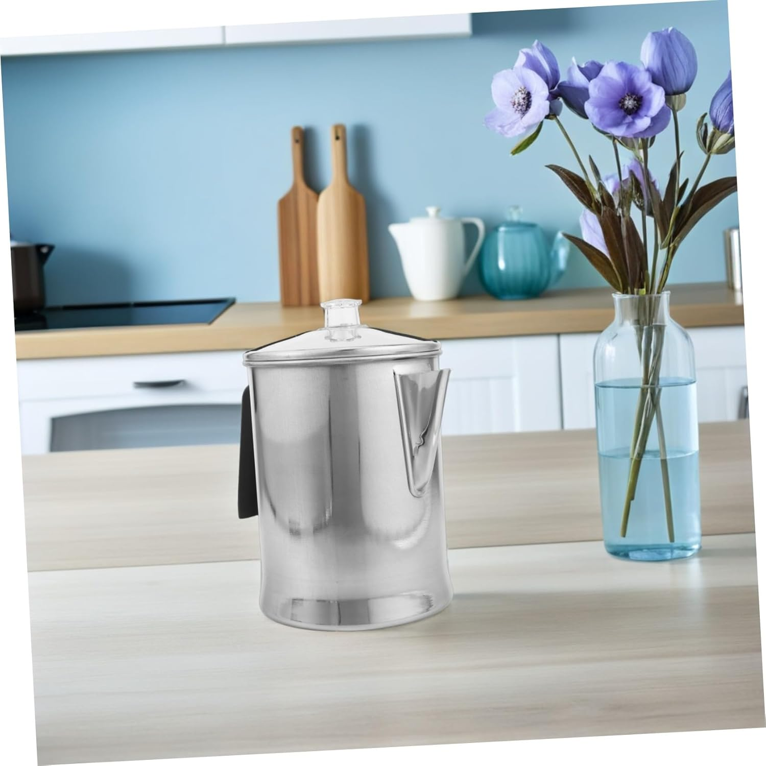 HAKIDZEL Aluminum Camping Coffee Kettle with Handle Large Capacity Portable Pitcher for Outdoor Hiking Travel Office Brewing Coffee Tea and Hot Water image number 1