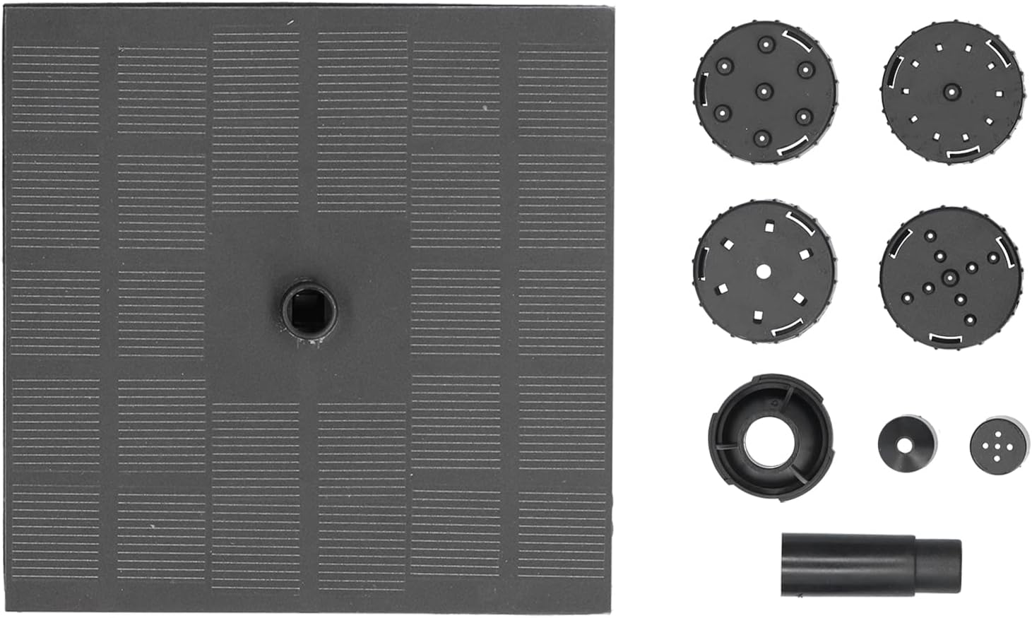 Solar Fountain Water Pump Automatic Floating Nozzle Spray Monocrystalline Silicon Panel for Garden Pond Bird Bath Fish Tank Outdoor Waterscape