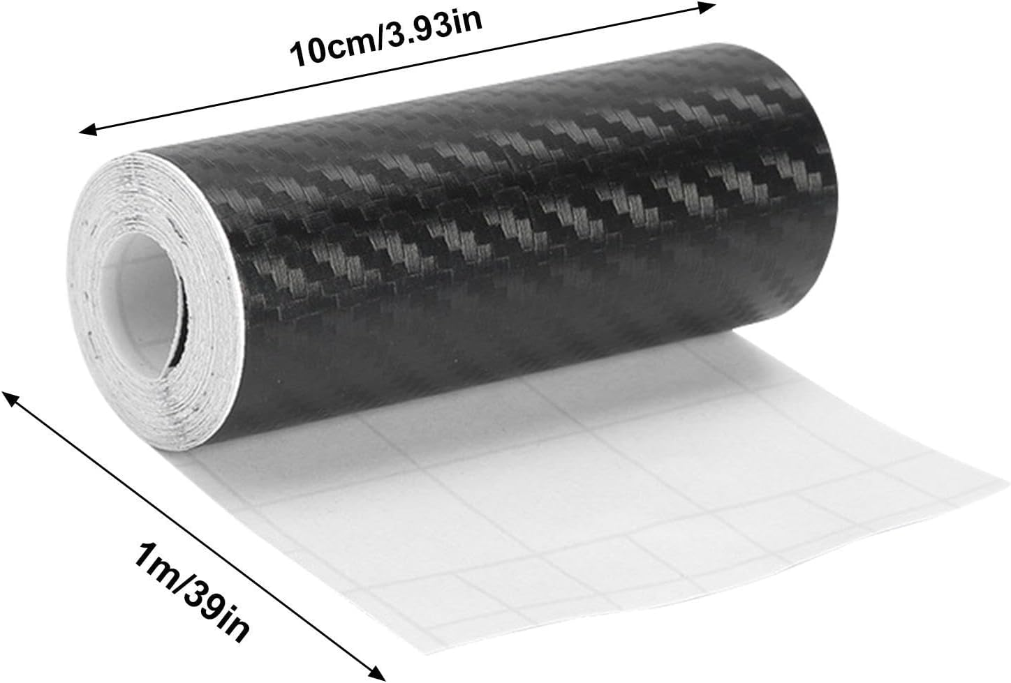 Maciun Car Carbon Fiber Tape - 3D Wrap Detailing Film, Adhesive Twill Weave Sheet Sticker, Protection Tape for Trunk Bumper Dashboard image number 3