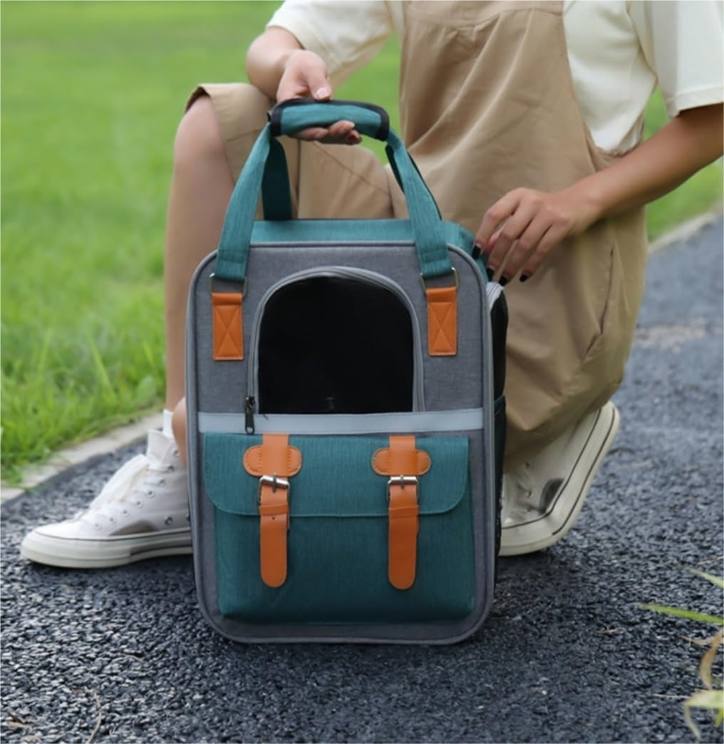 Cat Bag Dog Carrier Pet Carrier Pet Carriers Breathable Mesh Dog Backpack Foldable Large Capacity Cat Carrying Bag Outdoor Travel Pet Supplies Bag Cat Carrier Pet Bag Carrier(Color:A) image number 6