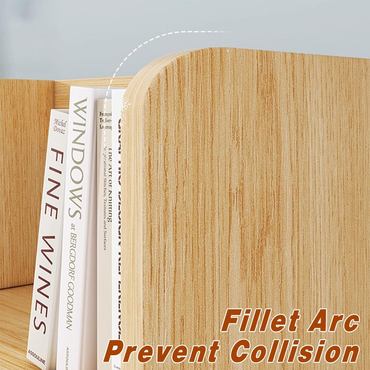 AIMALL Expandable Desktop Bookshelf -Desktop Storage Organizer - Wooden Bookshelf for Home or Office - 60Cm X 17Cm X 48Cm image number 5