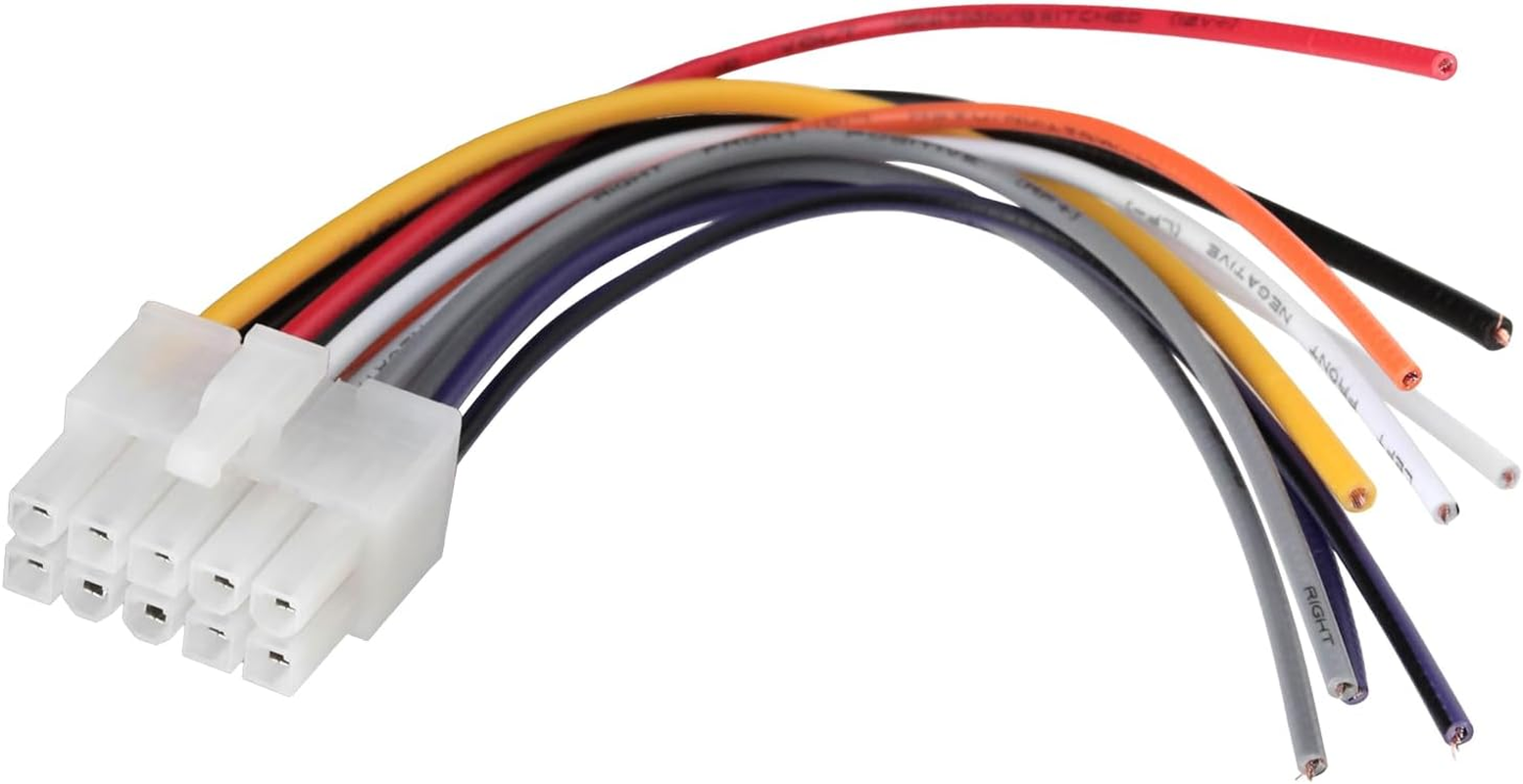 SING F LTD 1Pc 10-Pin Car Audio Connection Plug Harness Compatible with Kicker Bassstation PT10 PT250 11PT8 11HS8 Cable Length 14Cm