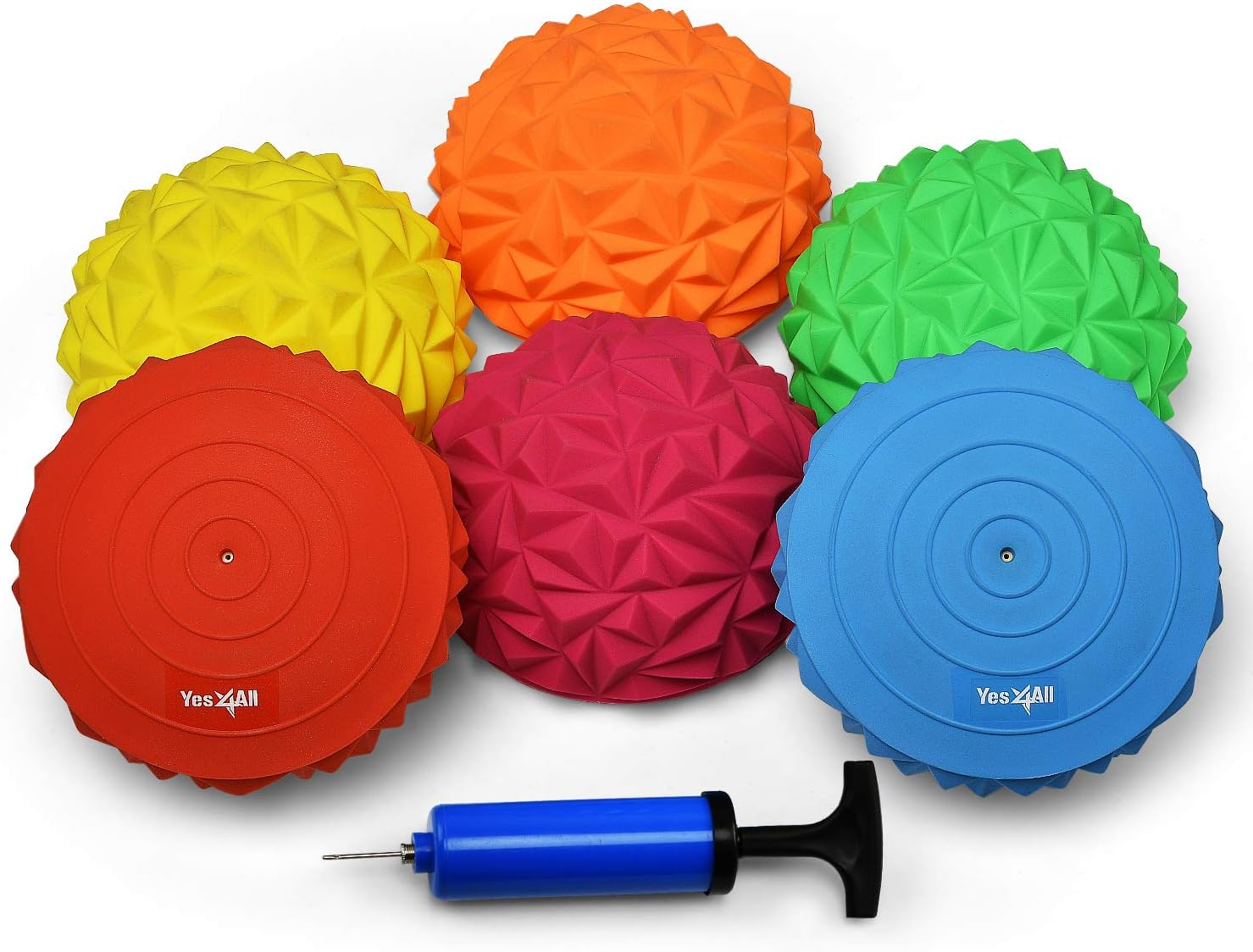 Yes4All 3 Shapes Hedgehog Balance Pods and Balance Disc, Rocky Balance, Stability, Core Strength, Coordination for Adults, Obstacle Course for Dogs