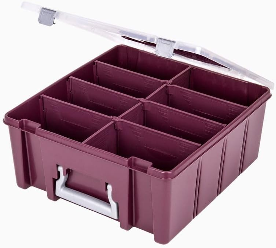 Artbin Super Satchel Compartment Box - Stackable Durable Art Storage with 8 Removable Compartments, Smart Closure, and Portable Design for Craft Supplies, Threads, Ribbons, Paint Tubes image number 3