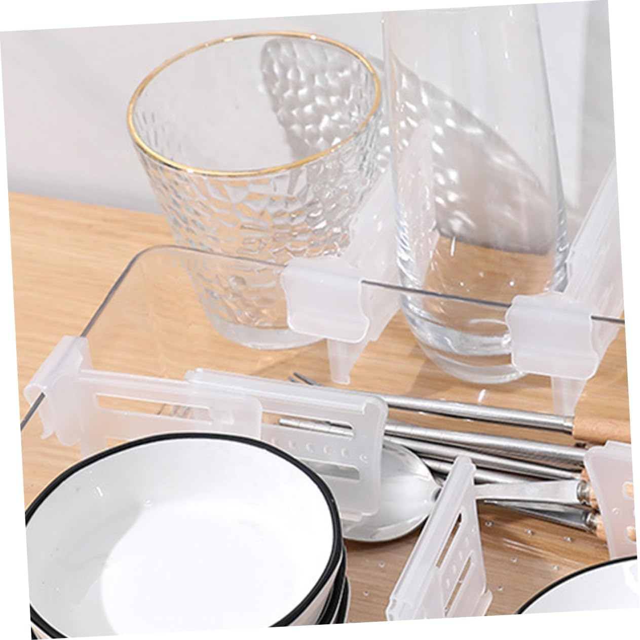 Iplusmile 12Pcs Fridge Clip Partition for Refrigerator Side Door Divider for Kitchen Organization Space Saving Food Storage image number 4