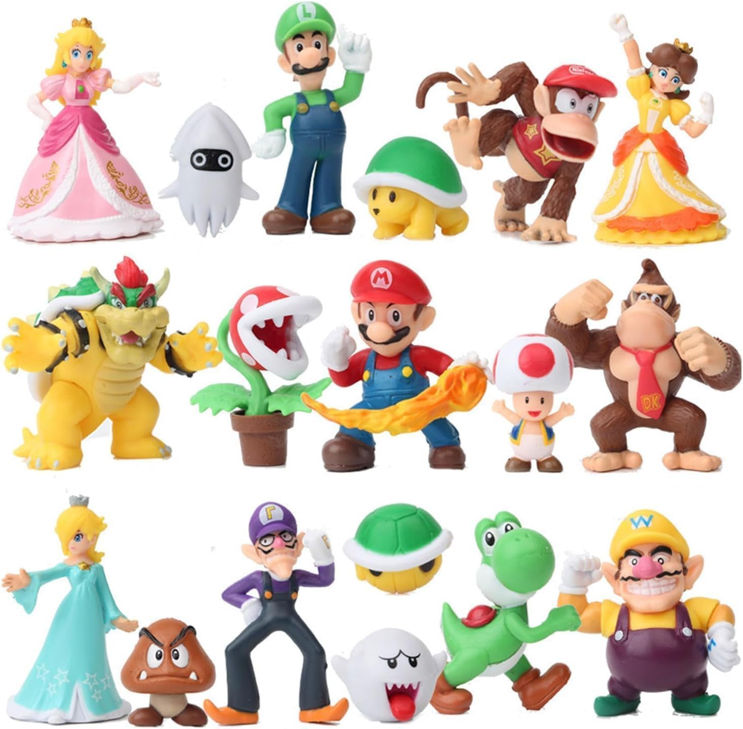 Pack of 18 Super Mario Cake Decorations, Birthday Decoration, Figures Set, Costume for Children, Party Cake Decoration image number 3