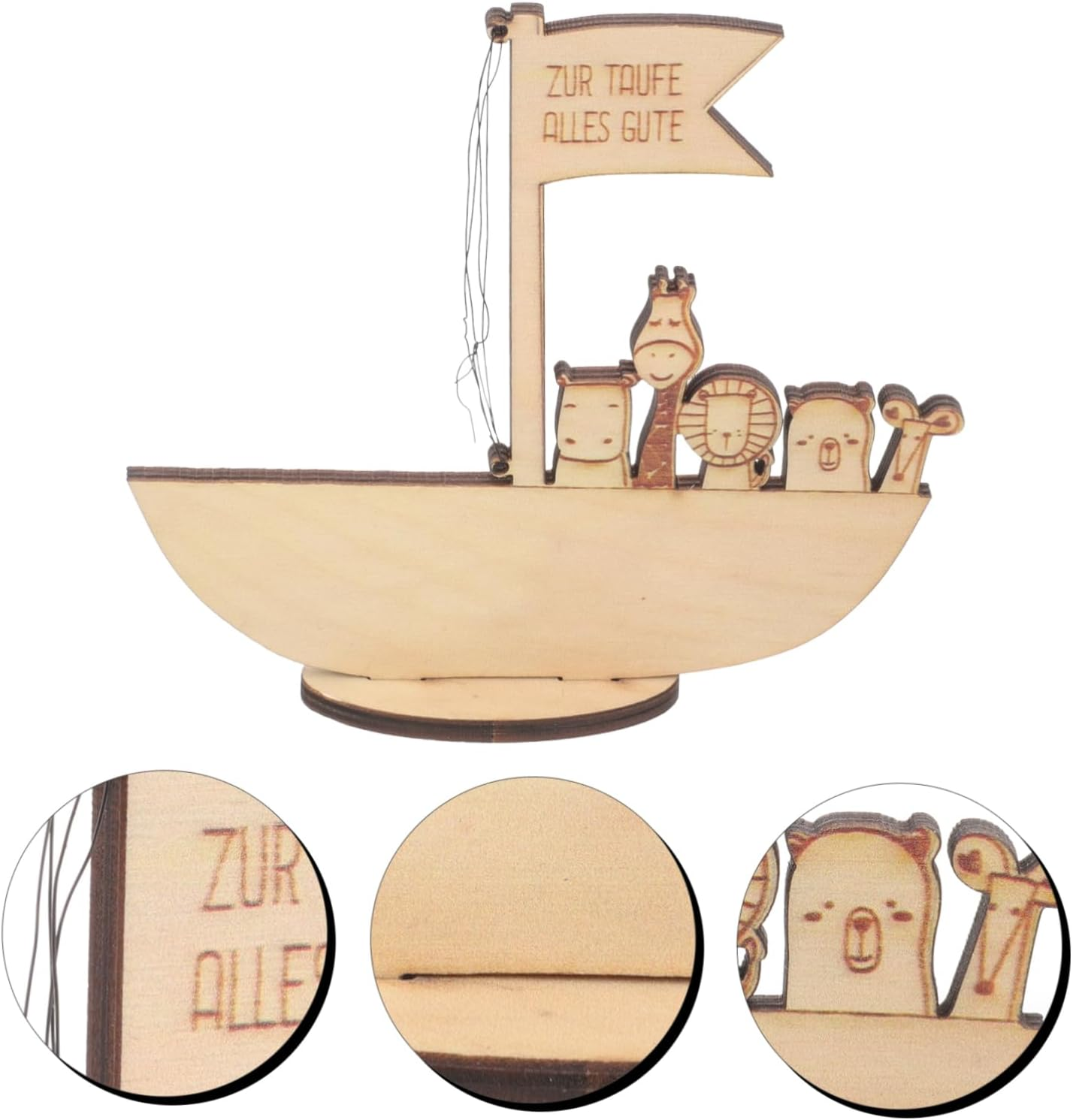 Custom Baptism Money Clip Ark Design Wood Baptism Favors for Boys Girls image number 6