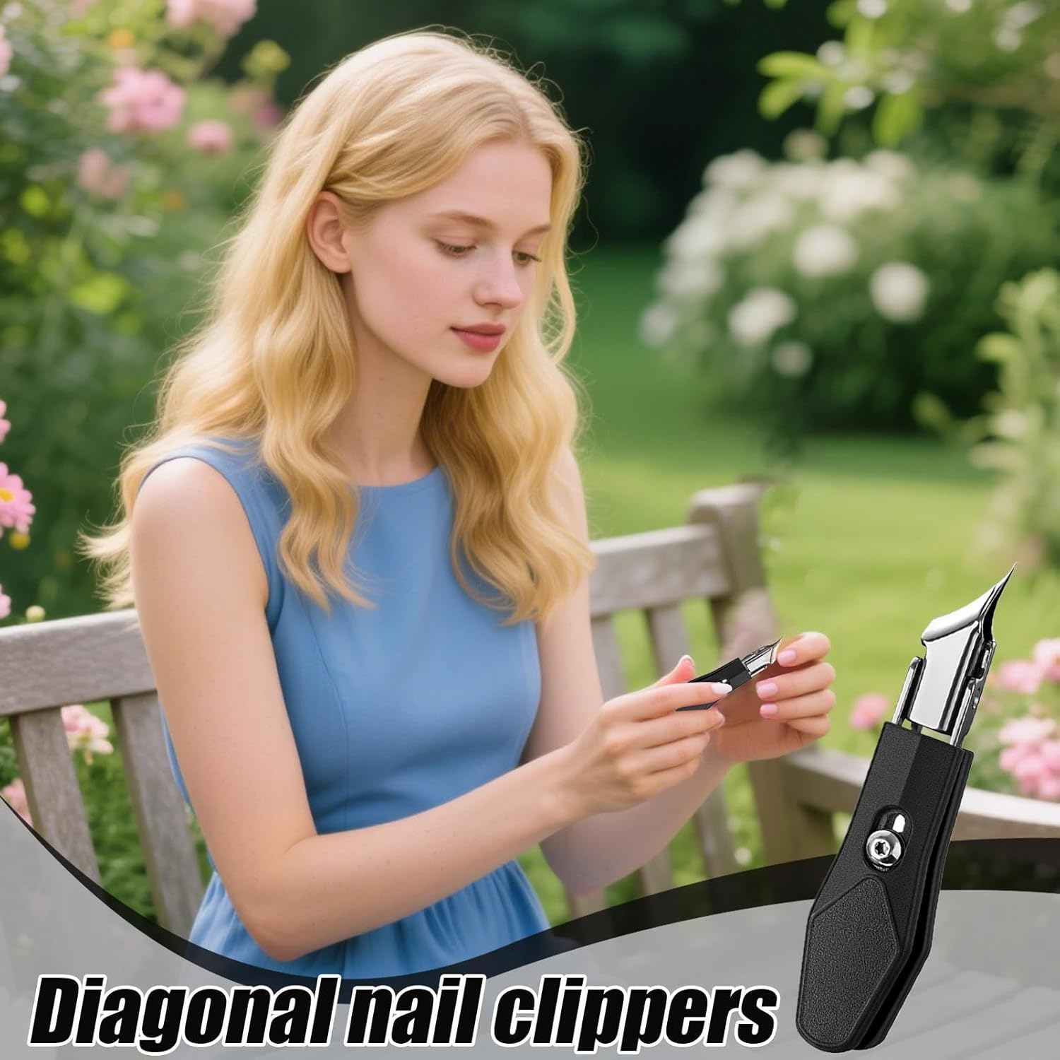 Qkbuza Curved Nail Clippers - Side Nail Clippers | Precision Remover Trimmer Cutter Grooming Tools for Professional Foot Care Pedicure Travel Home image number 4