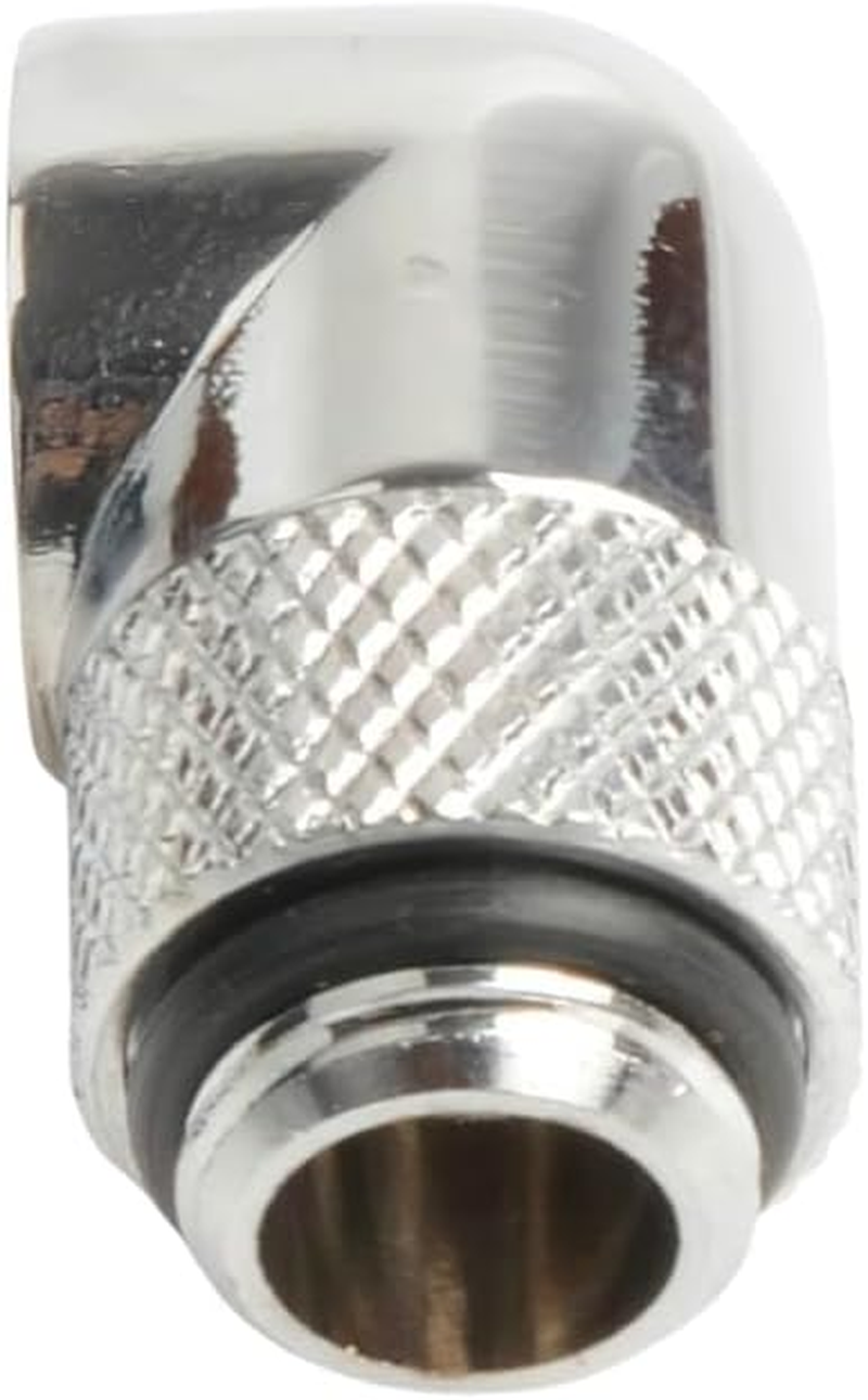 Dracaena 6 Pack G1/4" Thread Male to Female Extender Fitting, 90&deg; Rotary Fitting Adapter Connector for Computer Water Cooling System, Silver image number 5