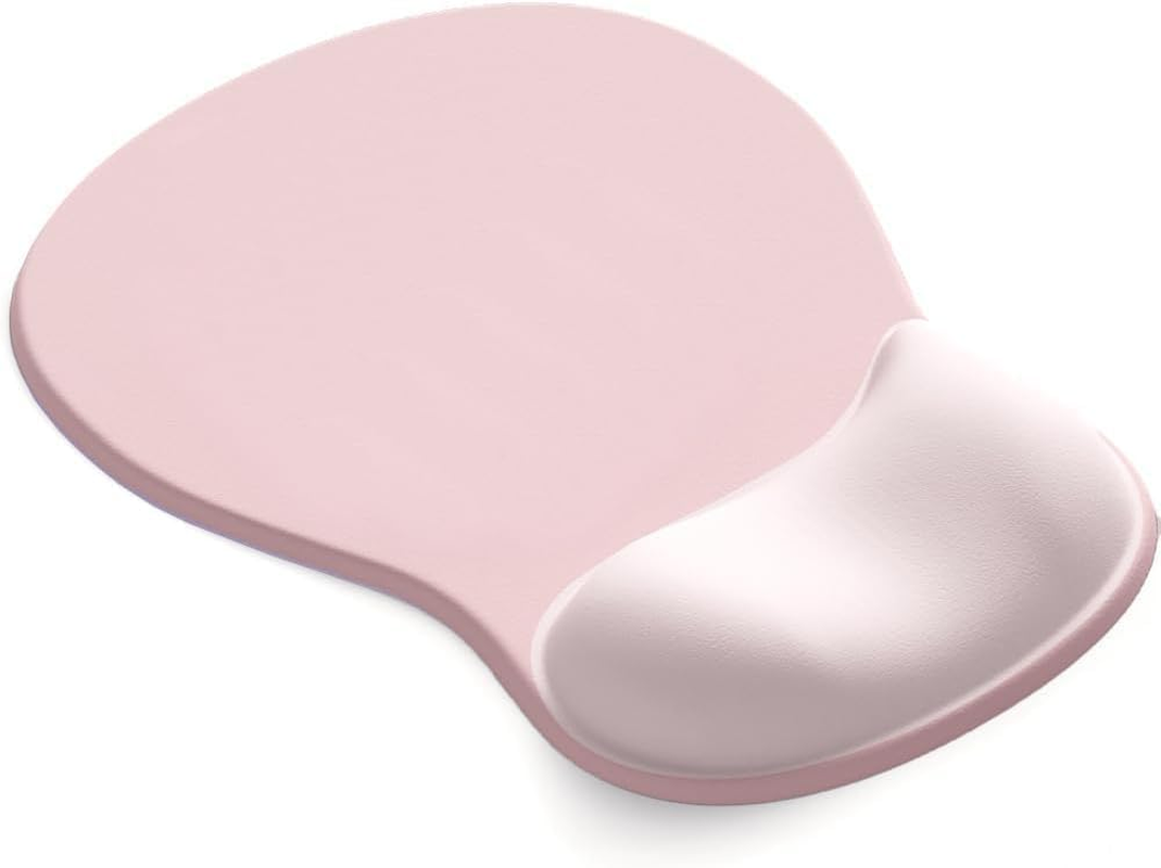 Giecy Mouse Pad Wrist Support, Ergonomic Memory Foam Keyboard Wrist Pad & Gel Mouse Wrist Rest Set for Computer Keyboard for Easy Typing & Pain Relief for Office Home (Pink Blue Marble Set)