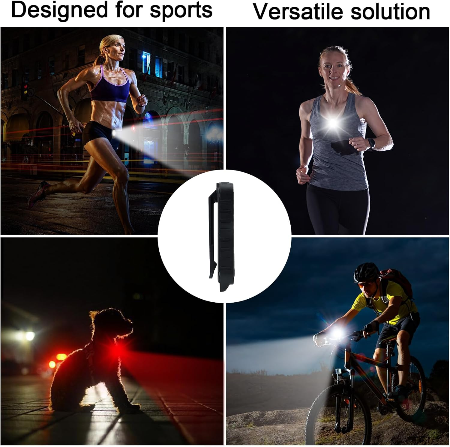 1PCS Rechargeable Clip-On Flashlight - Ultimate Running Light for Runners, Safety Light for Night Walking & Dog Walking, Enhanced Visibility & Nighttime Safety Gear