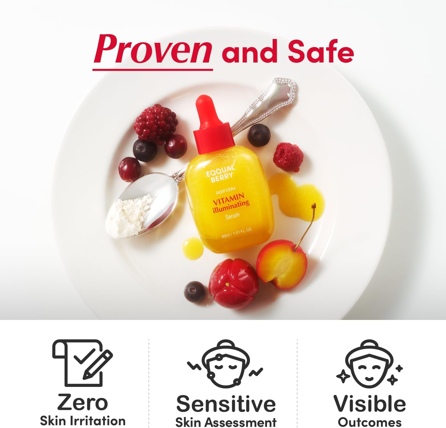 EQQUALBERRY Vitamin Illuminating Serum &ndash; Brightening Vitamin C Serum with Niacinamide | Strengthens Skin Barrier | Hydrates Using Ceramide and Hyaluronic Acid, 1.01Oz / 30Ml image number 1