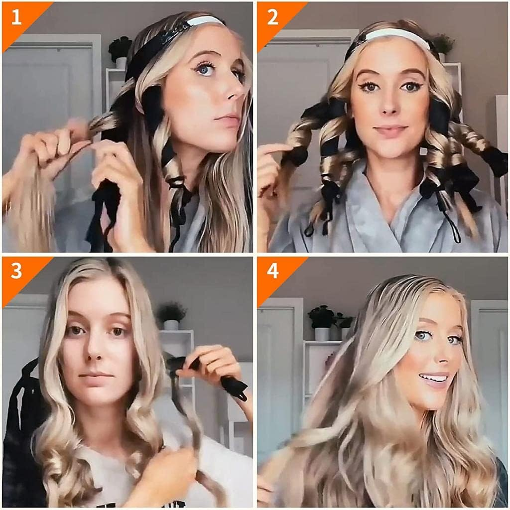 Namvo Heatless Curling Rod, Silk Heatless Hair Curlers Headband Wave Curls Lazy Curler for Women'S Long Medium Hair Curler Hair Styling Brown image number 1