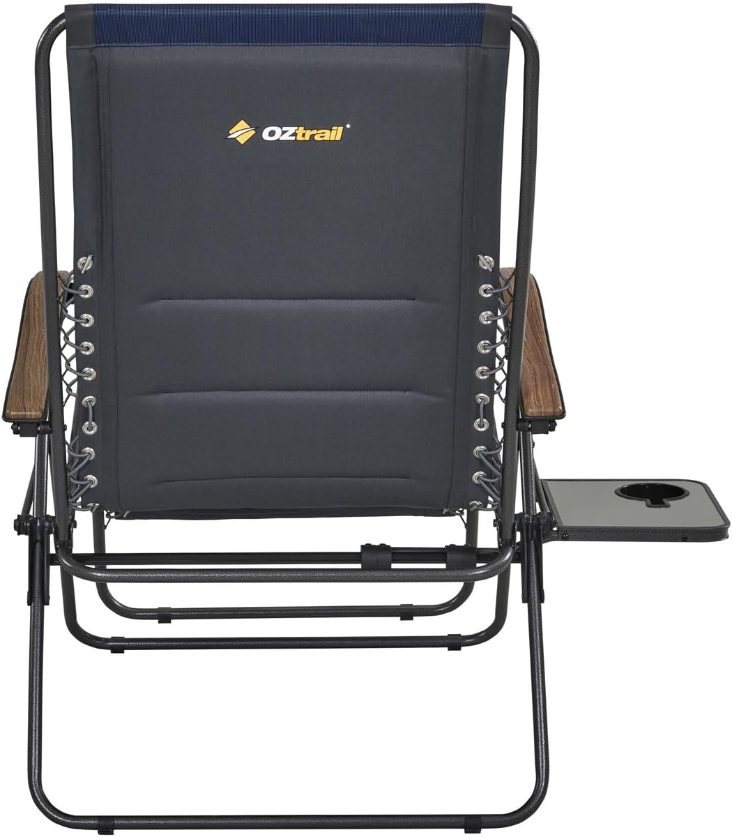 Oztrail Jumbo Sun Lounger, Navy - New Version - Relax and Recline in Style on the New and Improved Ultimate Camping Lounge image number 1