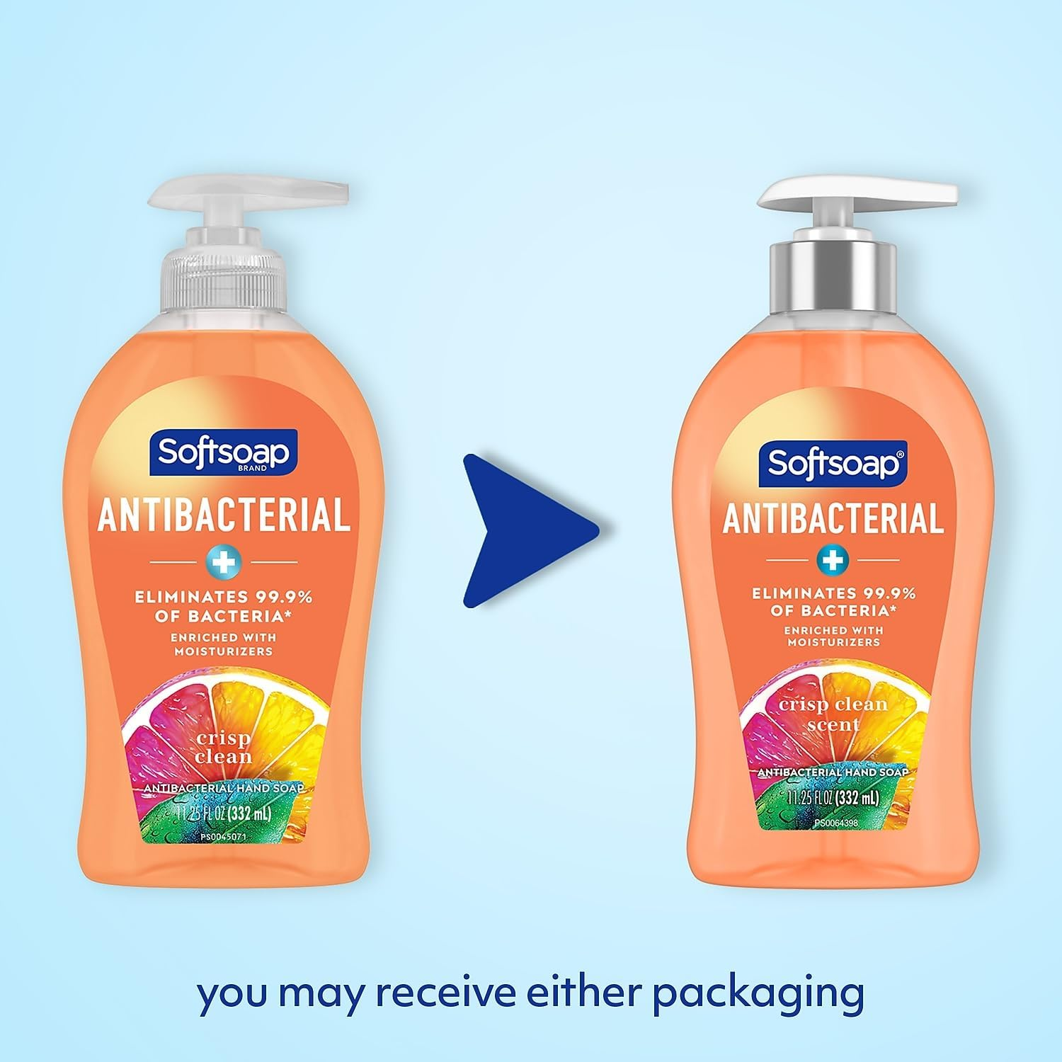 (Antibacterial Crisp Clean, 330Ml) - Softsoap Liquid Hand Soap Pump, Antibacterial Crisp Clean, 330Ml image number 1