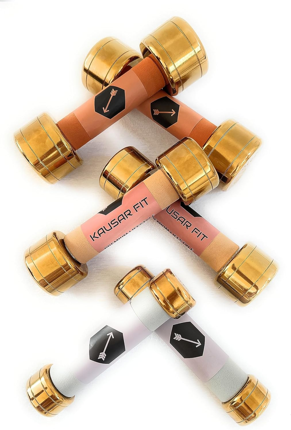 Kausar Fit Dumbbell Set - Luxury Dumbbells [Stylish Design] | Fitness Weights for Strength Training at Home Dumbbells 1 Kg | Choose Size Now... image number 2