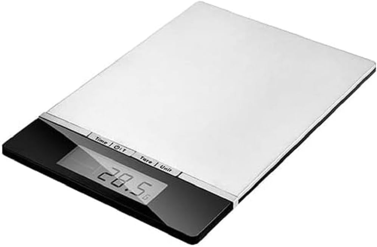 Venga! High Precision Digital Kitchen Food Scale, Weighs up to 5Kg in Steps of 1 G, Stainless Steel Cover, with Ambiance Temperature Sensor and Clock, Black/Stainless Steel, VG EKS 3000 image number 4