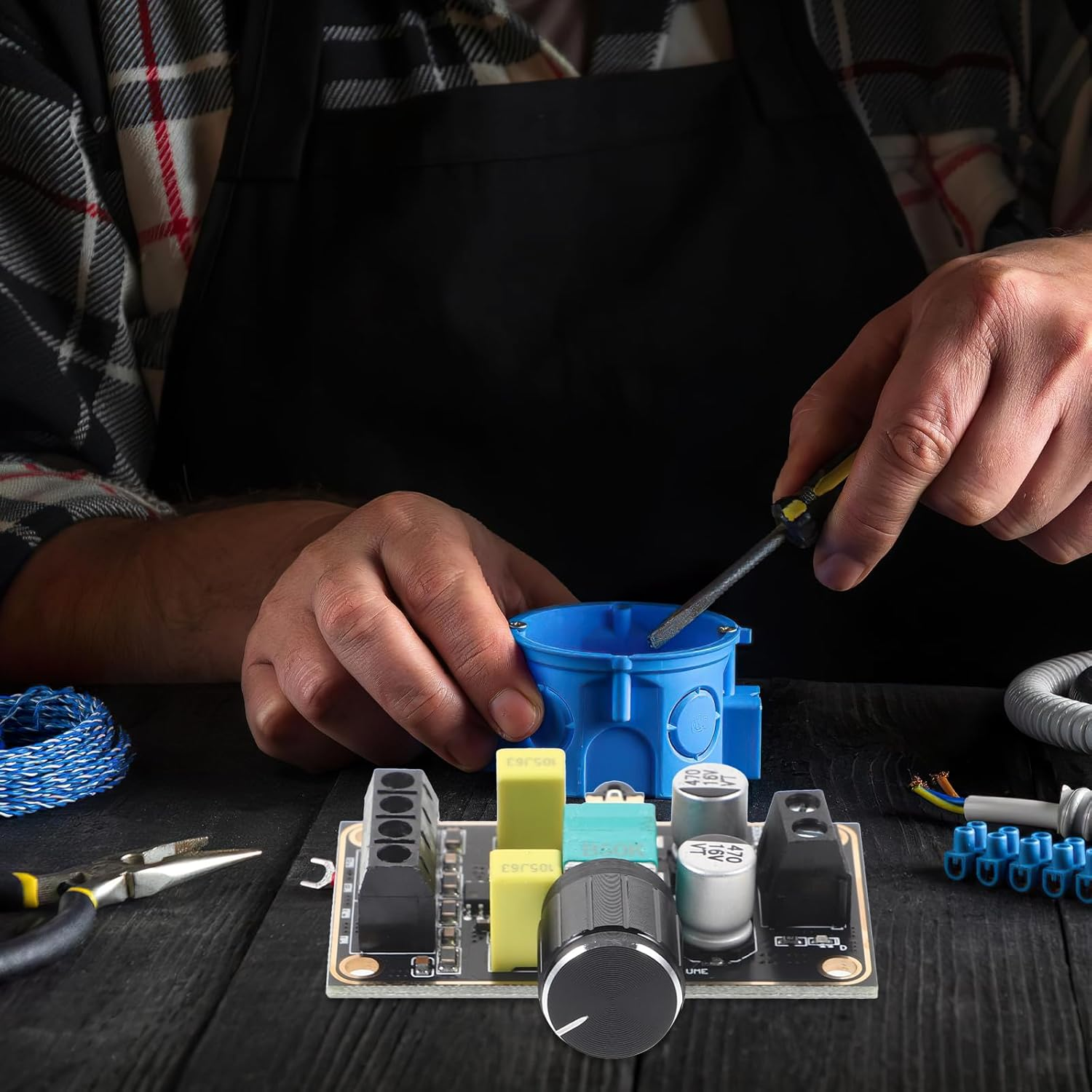 Healeved Digital Pam8406 Power Amplifier Board Mono Audio Amplifier Module for Small Speaker DIY Home Theater Audio Parts image number 4