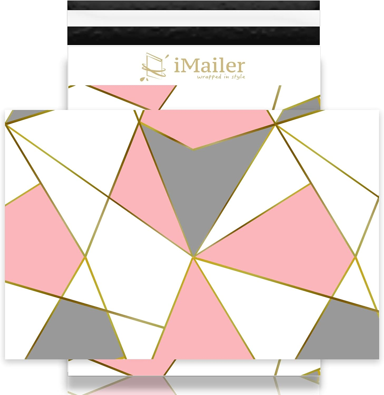 200 Count - 6X9 Inch, Poly Mailer Black Gingham Plaid Envelope, Mailing Shipping Bags with Self Seal Strip