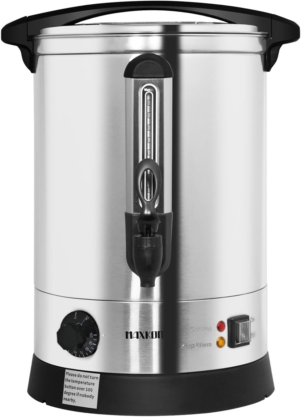 Maxkon 23.8L Urn Kettle Water Dispenser Instant Hot Cold Tea Coffee Maker Commercial Home Camping Boiler Machine Stainless Steel with Tap image number 2