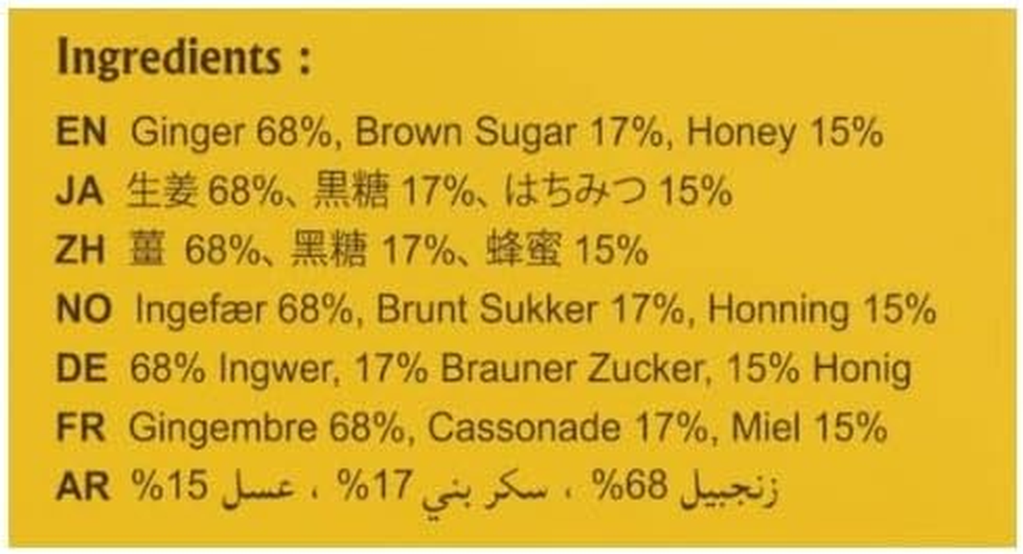 Gingen Instant Ginger Tea with Honey 18 G (Pack of 10 Sachets)