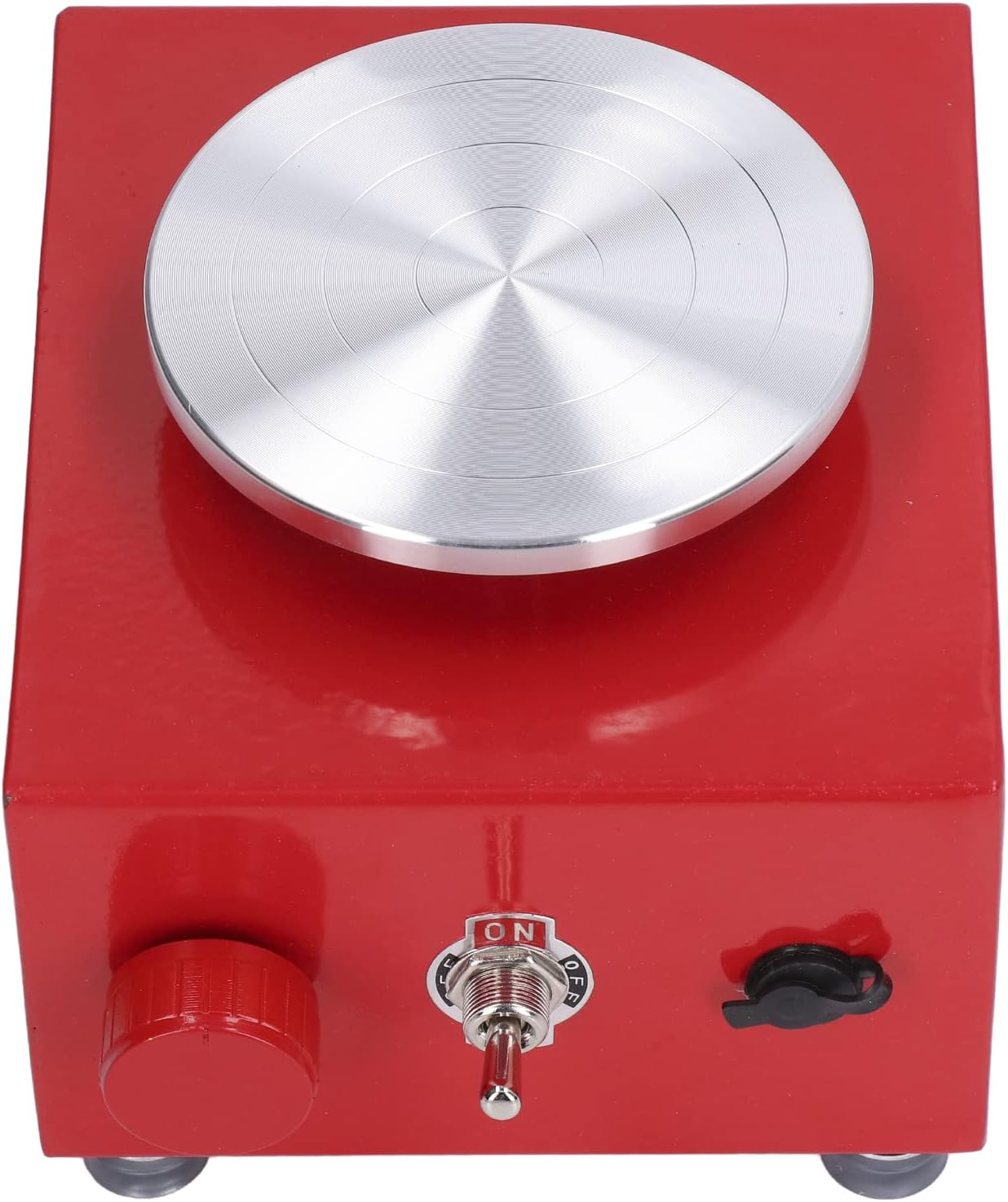 Kids Mini Electric Pottery Wheel Machine, 10Cm Adjustable Speed Stable Rotation Low Noise Safe Compact Space Saving Easy Operate Mini Pottery Wheel with Clay Tools for Home Use image number 1