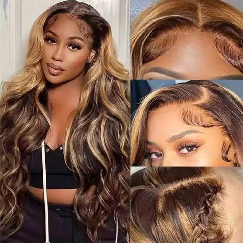 24 Inch Large Wave Wig, Brown Large Wave Long Curly Hair Wig, Heat-Resistant Fiber Wig, Elegant Brown Curly Hair, Perfect for Daily Wear and Special Occasions, Comfortable Fit, Easy to Style (Brown,24-Inch) image number 2