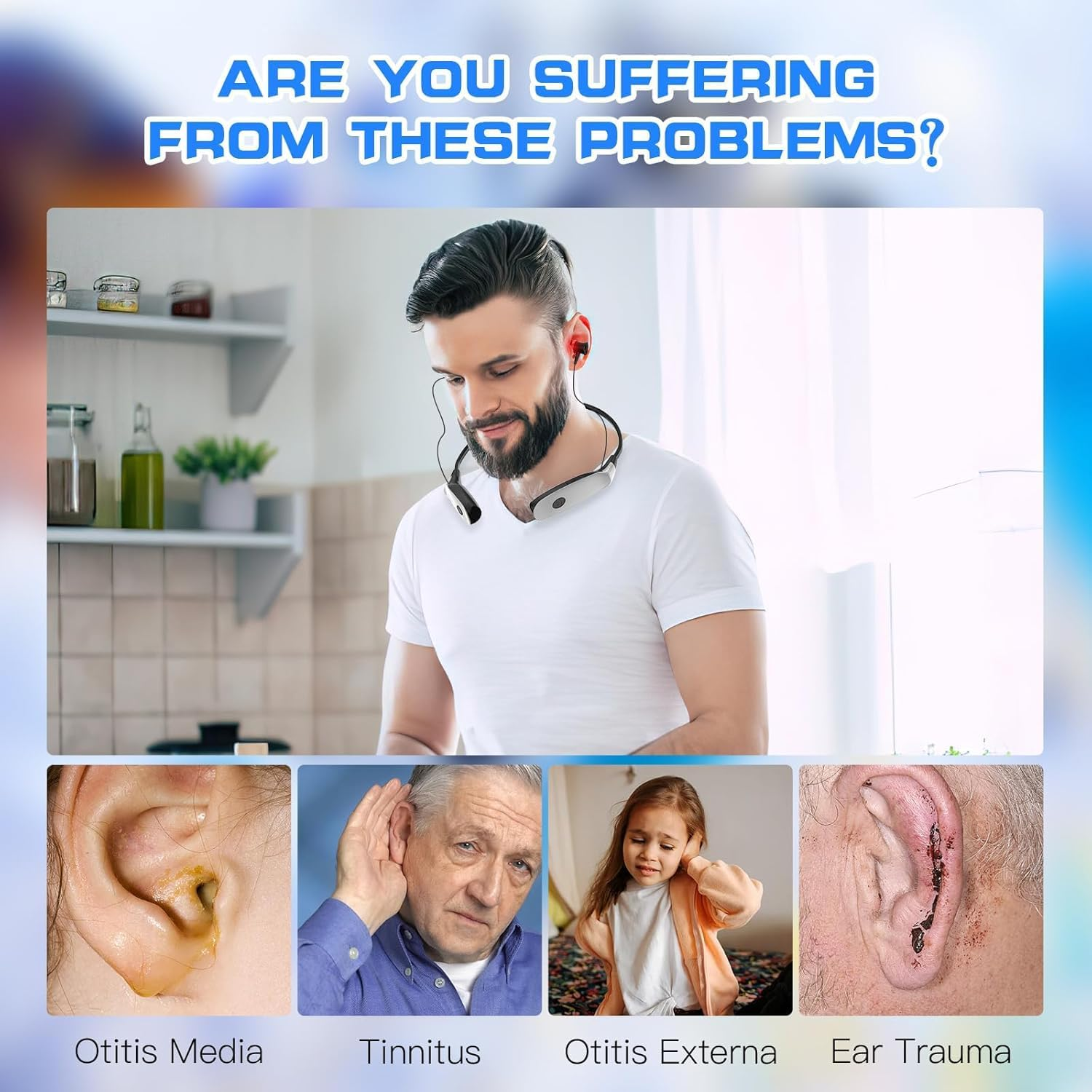 Red ight herapy Device for Nose & Ears, 650Nm Rechargeable 2 in 1 Infrared Red ight Nasal herapy for Nose/Sinuses & Ears with Ear Canal Silicone Cover and Nasal Silicone Sleeve image number 1