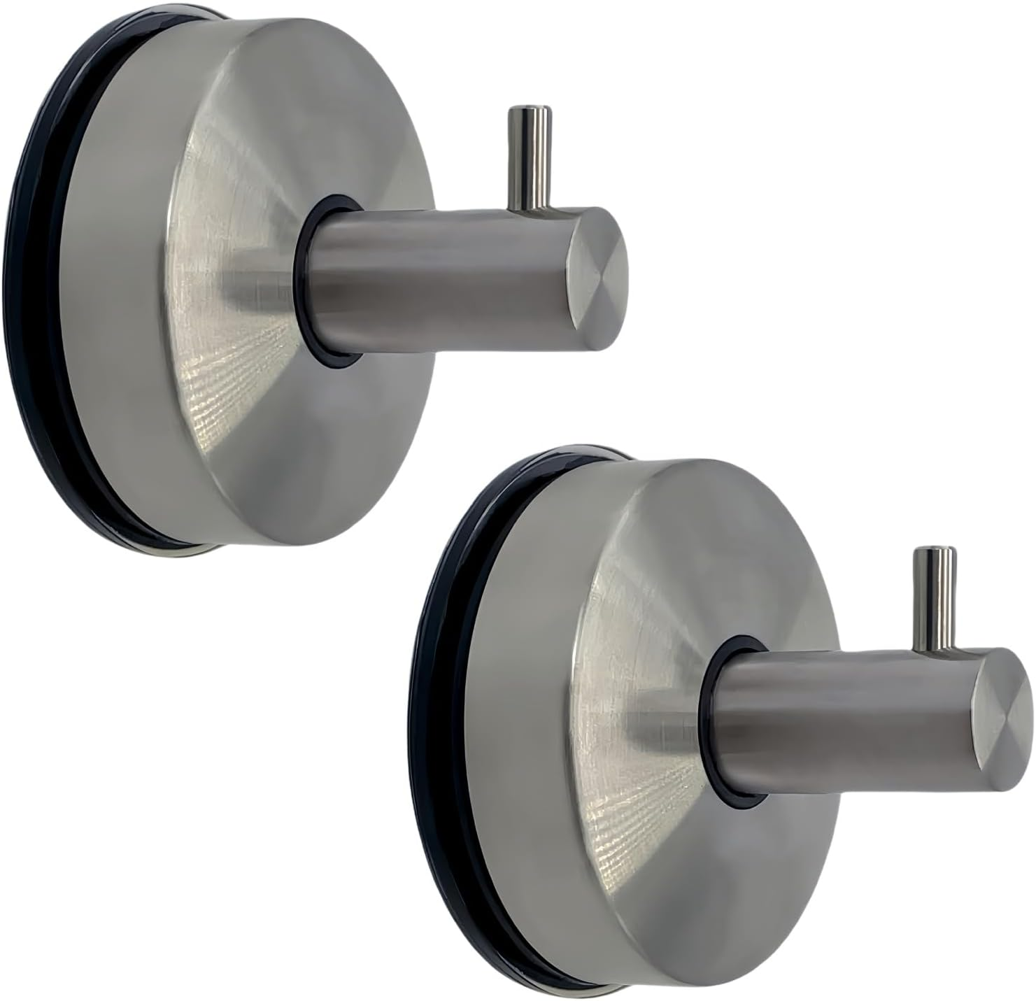 Castaic 2 Pacs Stainless Steel Suction Cup Hooks, Wall Mounted Hook for Loofah Towel, Bathroom Accessory Storage Vacuum No Drill (Gold)