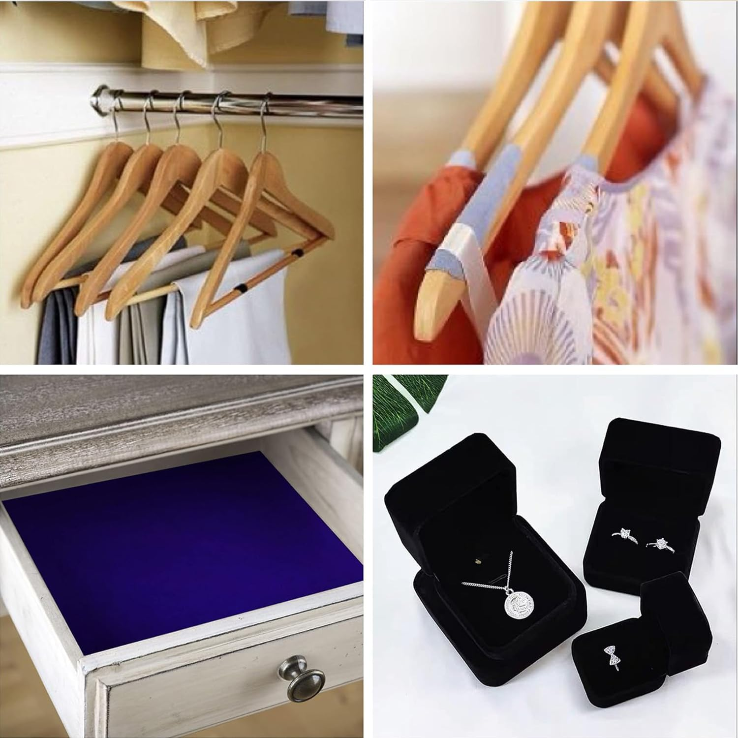 Yharnamite 10 Pcs Self Adhesive Felt Sheet, 8.3 X 11.8 Inch Felt Sheets with Adhesive Backing, Velvet Flocking Liner Sticky for Jewelry Box and Drawer Liner (White) image number 2