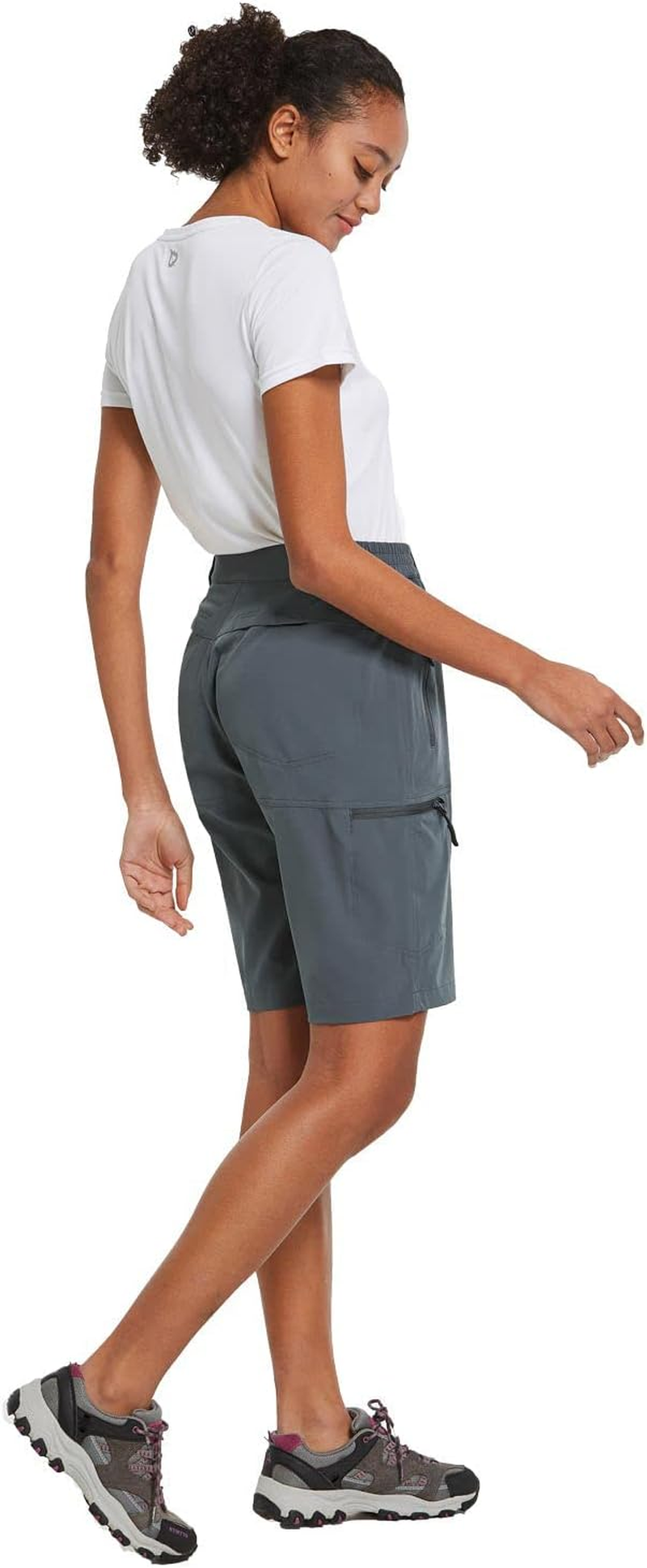 Baleaf Women'S Long Hiking Bermuda Shorts Quick Dry Summer Golf Shorts Lightweight with Pockets UPF 50+ for Camping, Work image number 5