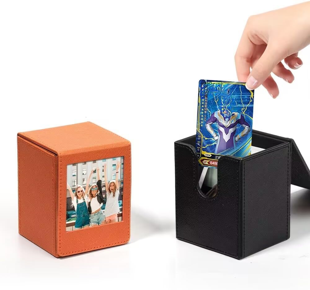 TYUANDOUER 50 Films Square Picture Holder Storage Case Frame for Fujifilm Instax Square Link SQ40 SQ20 SQ10 SQ6 SQ1 SP-3 Instant Camera, PU Leather Photo Storage Box for Fuji Square SQ Film - Black - Black image number 6