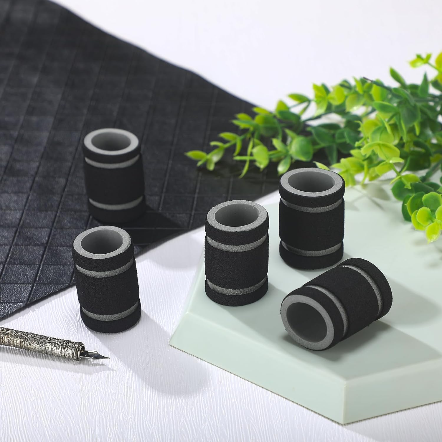 Halloscume 36 Pcs Tattoo Grip Cover Foam Grip Covers for Tattoo Pen Tattoo Tube Grips Expands to 1 Inch-1.5 Inch image number 1