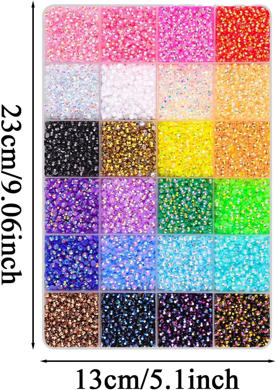 Wjnflqn Bedazzling Gems,Resin Bag Decoration,Bedazzling Jewels Kit - for Nail Artists Craft Lovers DIY Hobbyists Jewelry Makers Art Students Scrapbookers Phone Case Clothing Shoes image number 1
