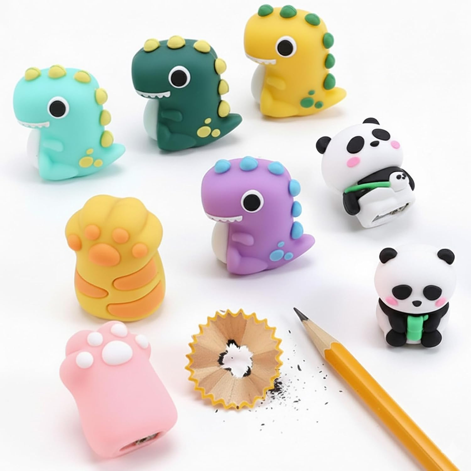 8PCS Pencil Sharpeners, Cute Pencil Sharpener for Kids, Kawaii Pencil Sharpeners Manual, Handheld Pencil Sharpener, Creative Cartoon Pencils Sharpener School Home Office Supply image number 3