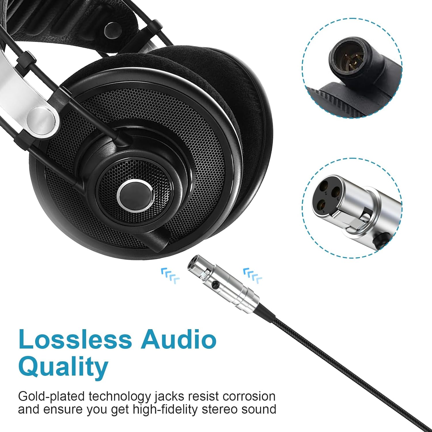 5N OCC Upgrade Cable Audio Cord for AKG Q701 K702 K271 K271S K712 K272 K240 K240S K141 K171 K181 K267 Pioneer HDJ-2000 Headphones image number 1