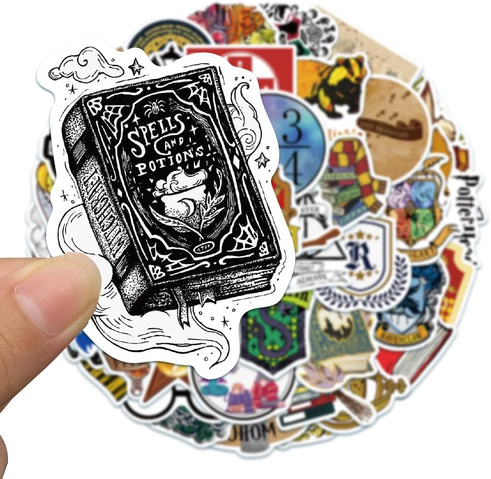 50Pcs Harry Potter Movie Stickers Pack 3 &ndash; Magical Wizarding World Vinyl Decals for Luggage, Laptop, Scrapbooking, and Gifts &ndash; Perfect for Harry Potter Fans and Collectors