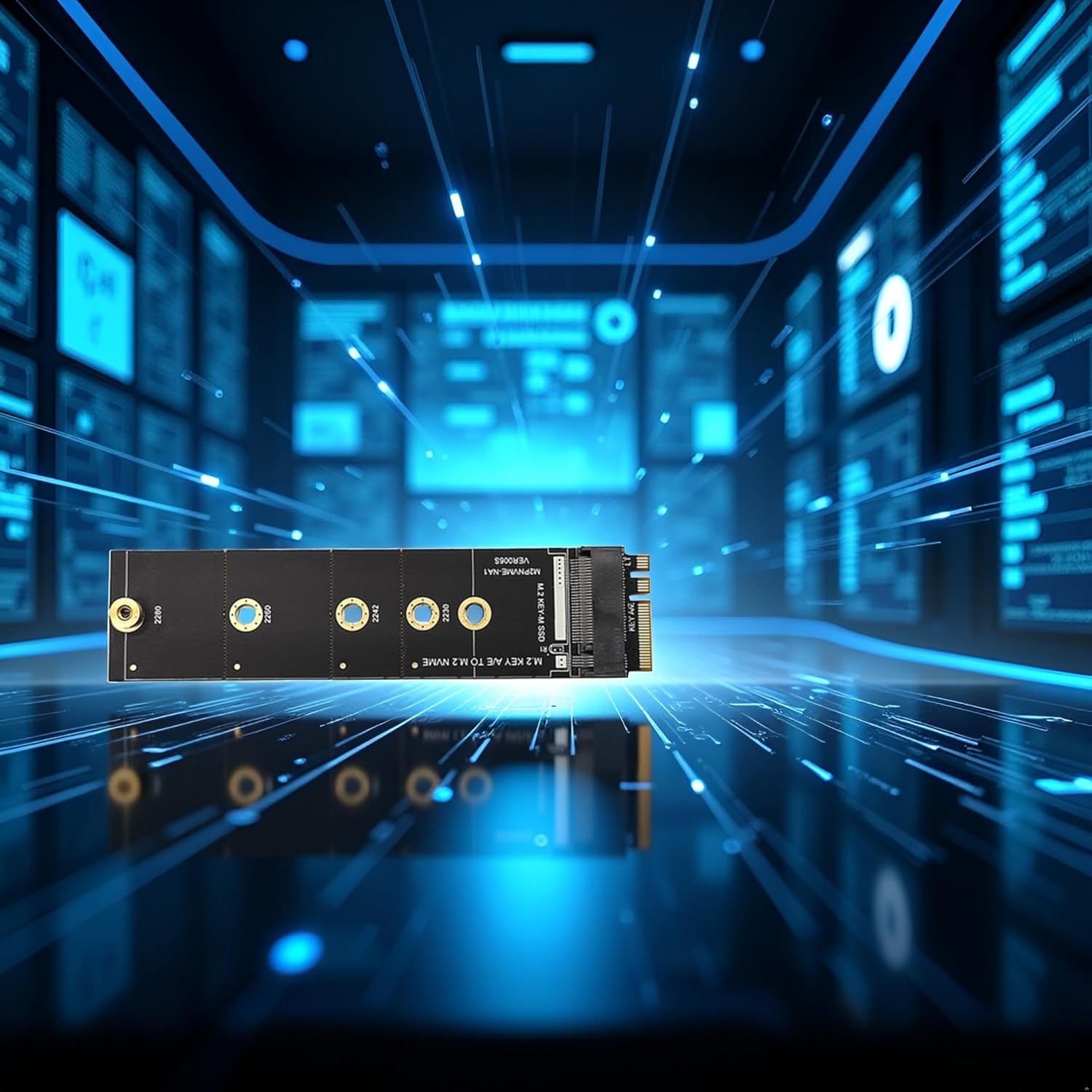 Wireless for M.2 A/E for Key Slot to for M.2 for M for Key Wifi Bluetooth-Compatible Adapter for Nvme PCI for Express M.2 Nvme Ssd Adapter Card M2 Key A-E to M2 NVME Adapter Converter Card To, 1 Piece image number 1