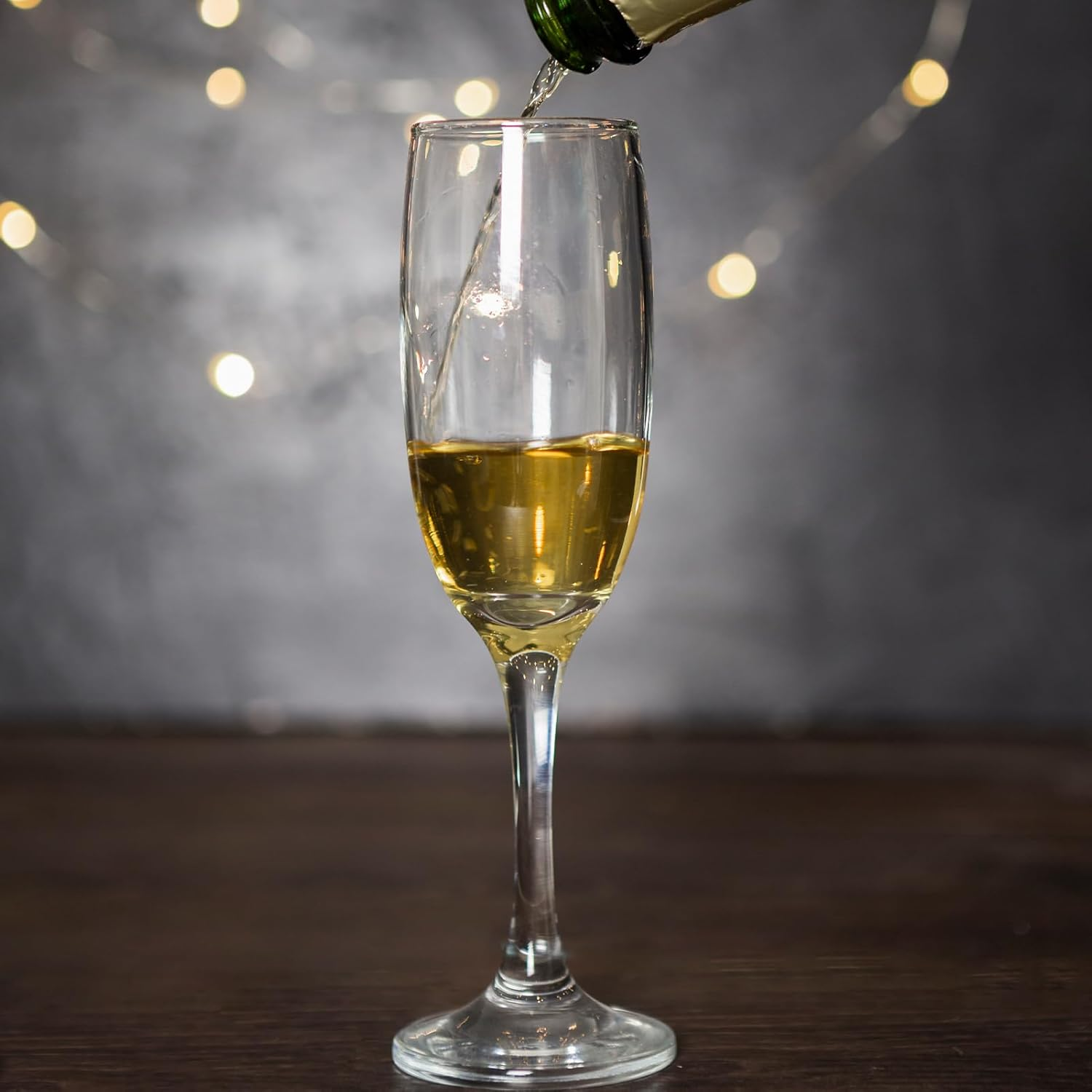 6 PCS Premium 6 Ounce Stemmed Champagne Glasses Crystal Clear Sparkling Wine Glasses Ideal for Celebrations and Special Occasions Perfect for Champagne and Wine Lovers image number 1