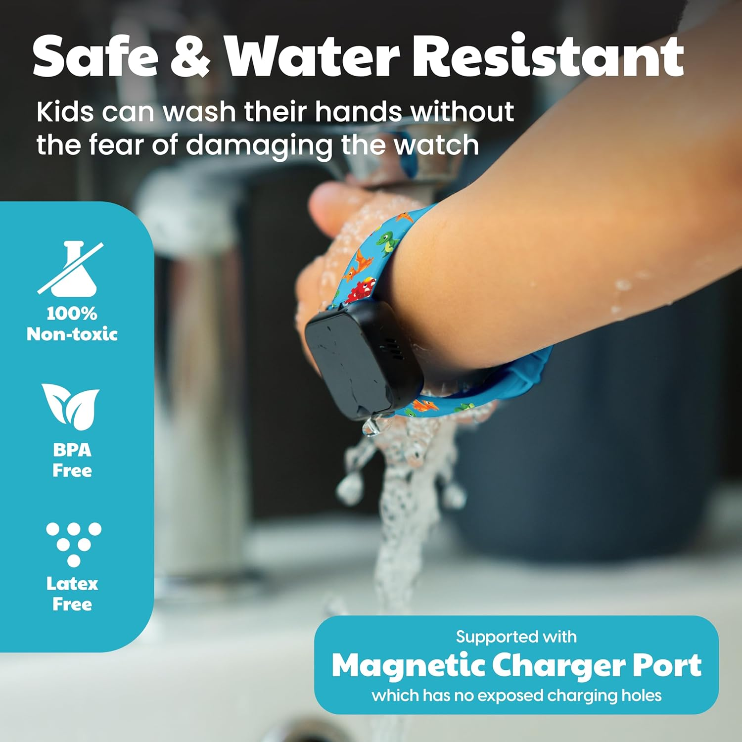 Potty Training Watch & Board Book for Kids &ndash; a Water Resistant Potty Reminder Device for Boys & Girls - Train Your Toddler with Fun Musical or Vibration Reminders and Printed Board Book (Dinosaur) image number 5