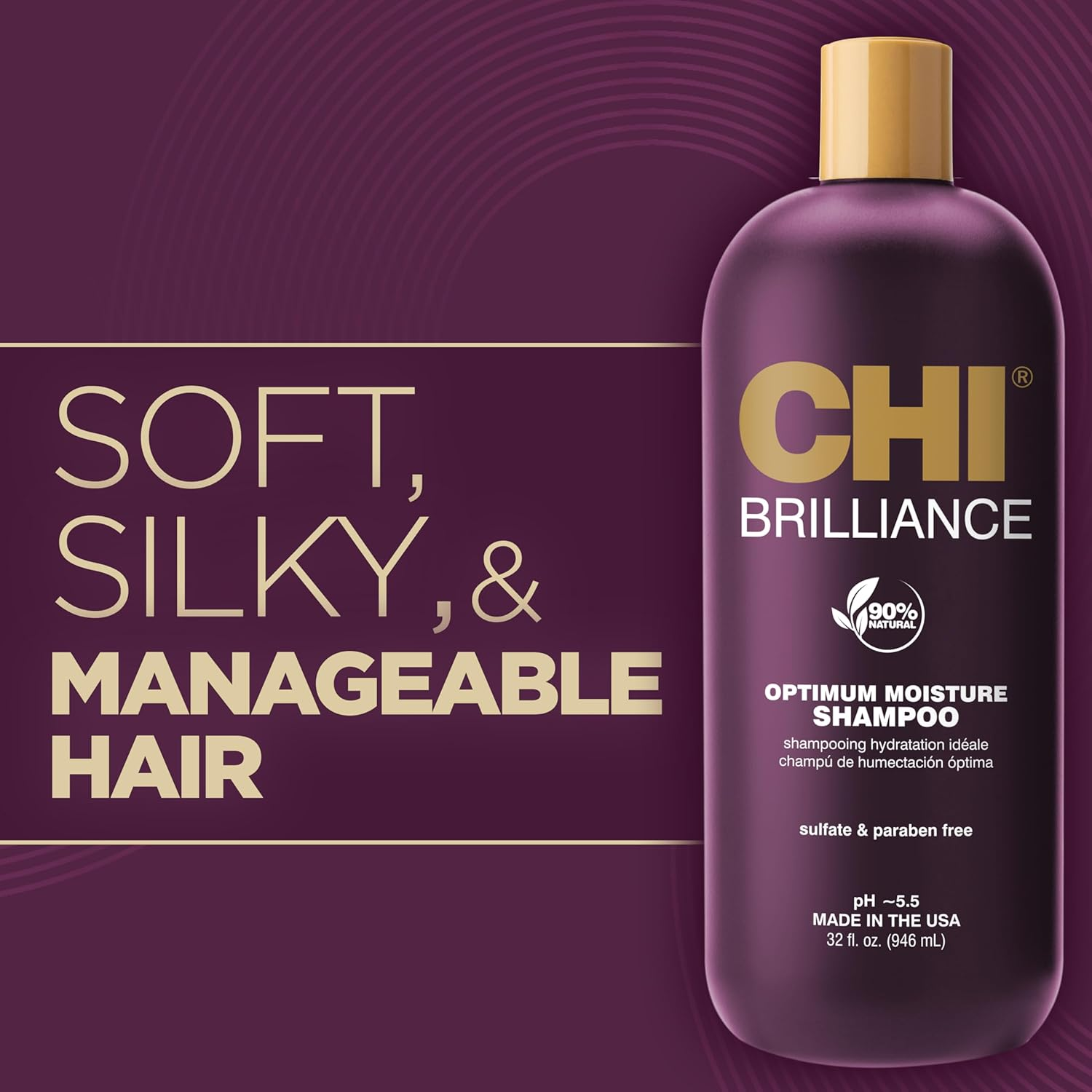 CHI Brilliance Optimum Moisture Shampoo image number 3