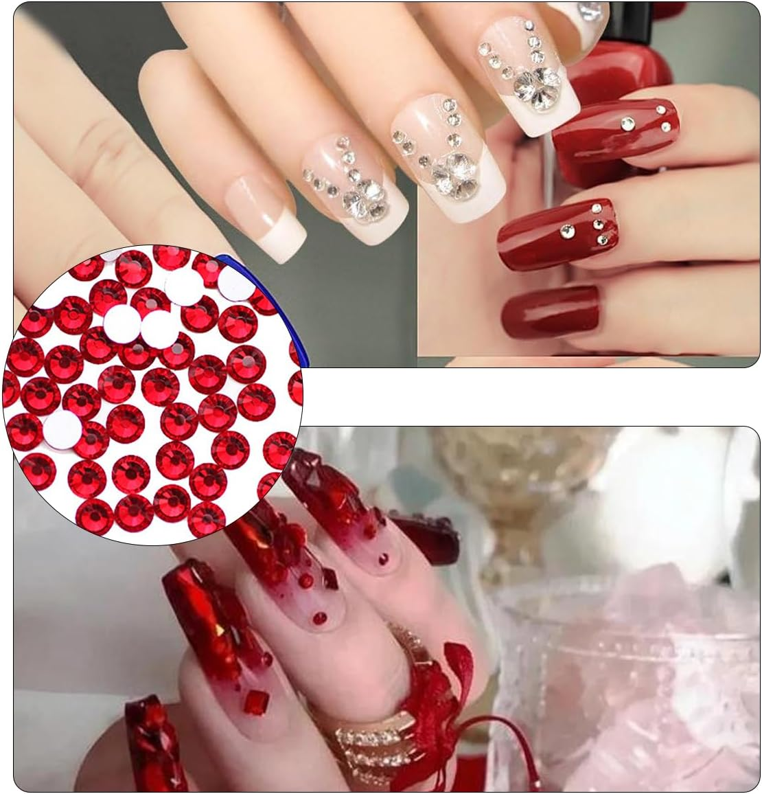 ANCLLO Crystal Flat Back Rhinestones for Crafts, Multiple Sizes, Non Hotfix and Hotfix Options image number 3