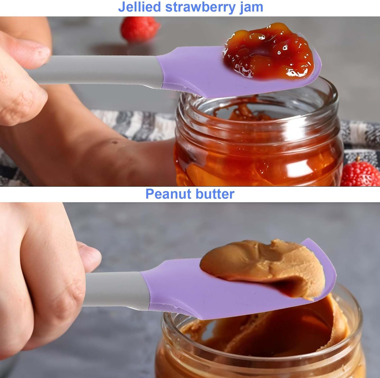 Sibba Silicone Mini Spatula 6 Pcs Curved Small Spatula Kitchen Scraper Spatula Wet Pet Food Can Spatula Rubber Jar Spatula Non-Stick Cooking Utensils for Baking Frosting Mixing 7 IN image number 5