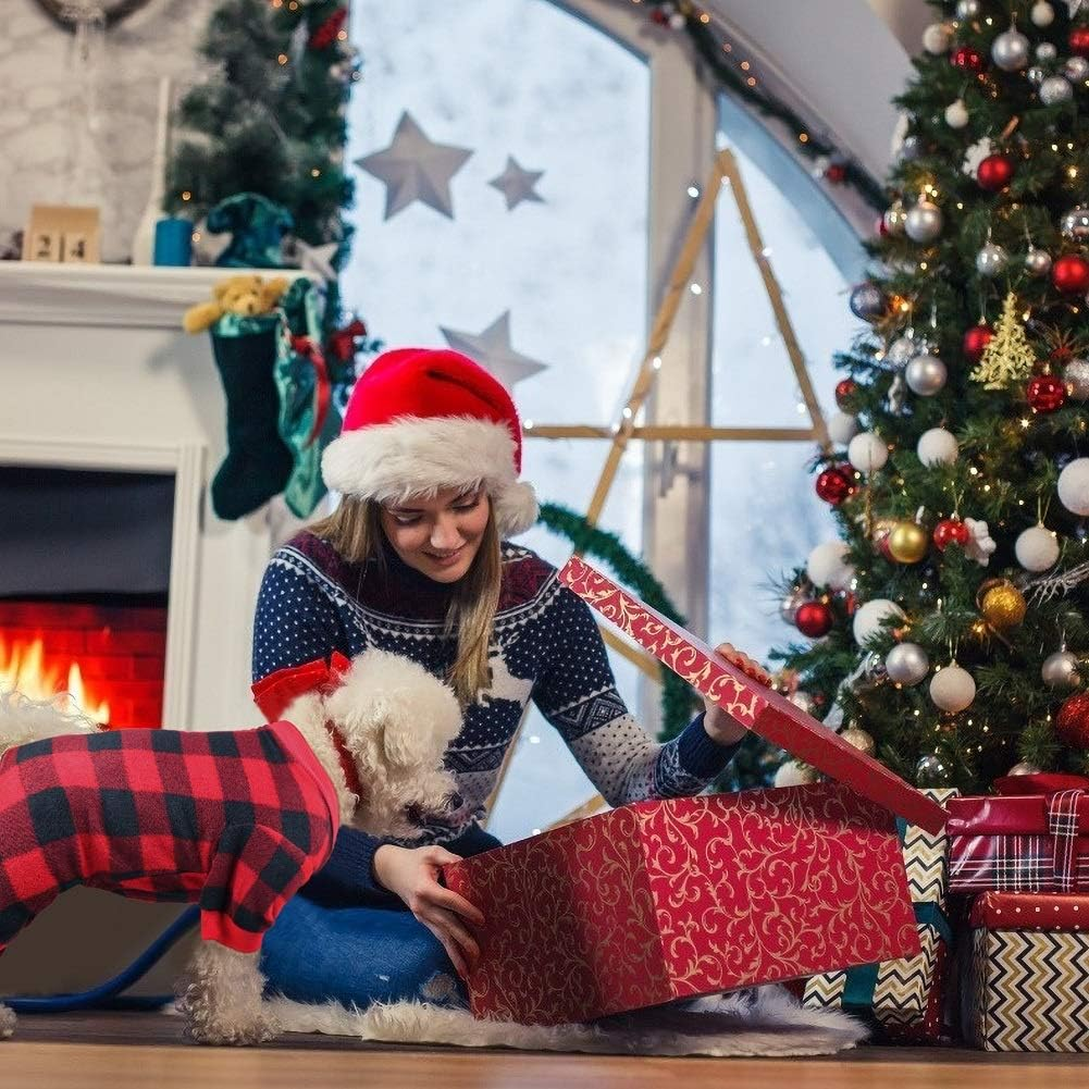 Plaid Dog Pajamas Soft Flannel Buffalo Pjs for Dog Christmas Pajamas Pet Clothes Warm and Cozy (S/M) image number 3