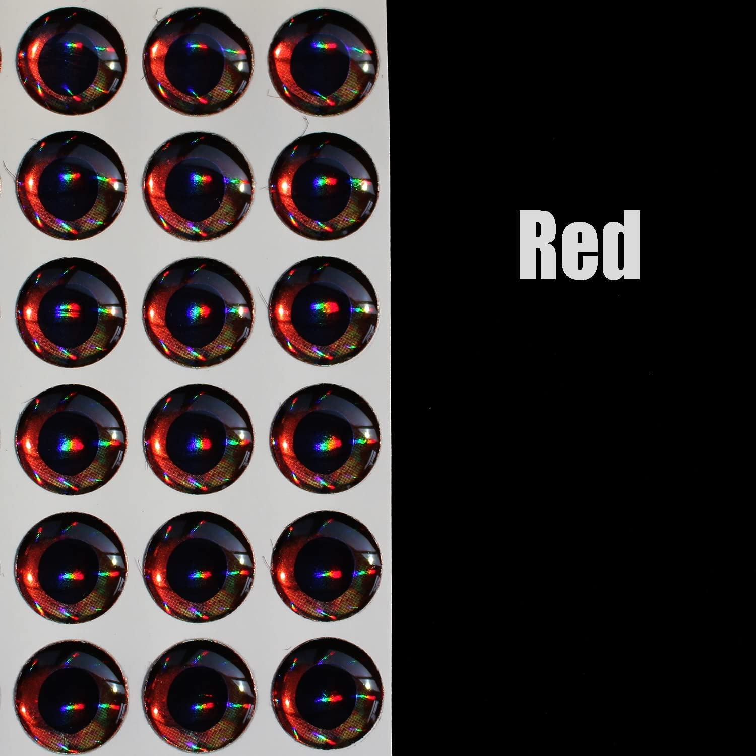 Tigofly 160 Pcs/Lot 4 Colors 10Mm 3/8" 4D Sticky Fishing Lure Eyes Realistic DIY Jigs Crafts for Hooks Baits Fly Tying Materials image number 4