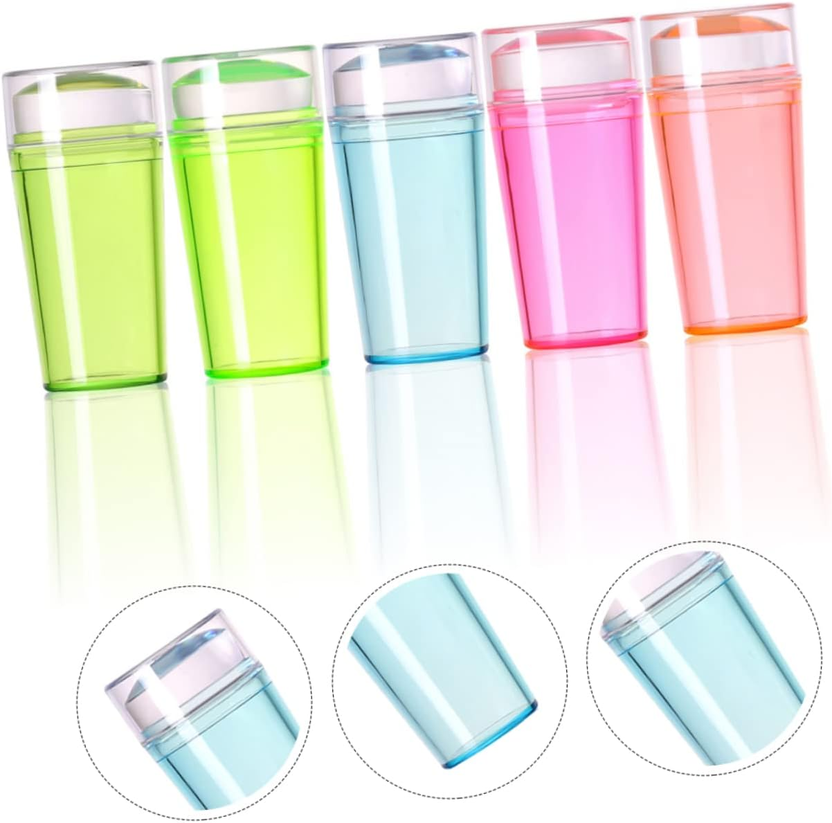 Healvian 5Sets Nail Art Stampers Manicure Stamper Tools Decorative Nail for Women