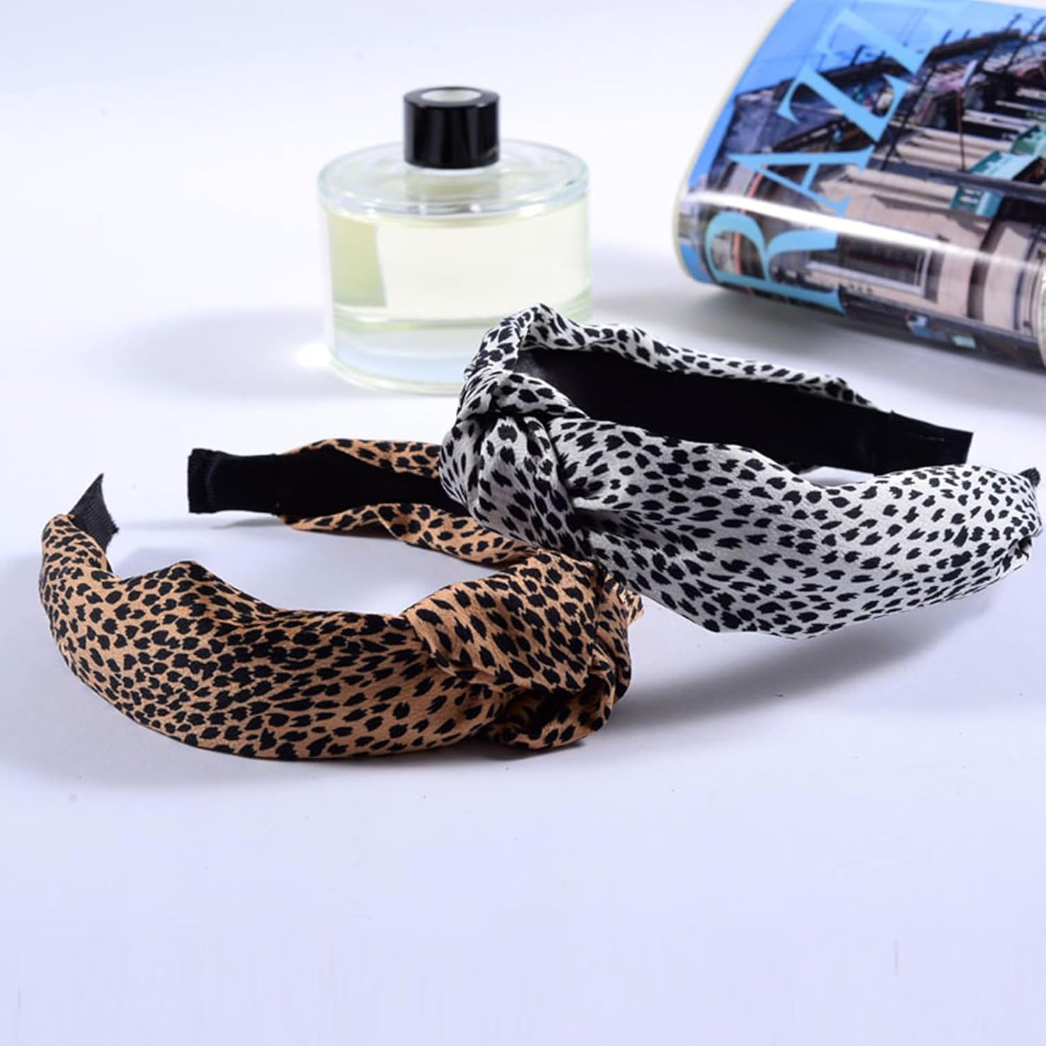 Pack of 3 Headbands for Women, Headband Women'S Vintage Hair Band, Women'S Fabric Headband, Leopard Print Headband, Fashionable Cute Headband for Women'S Hair image number 4