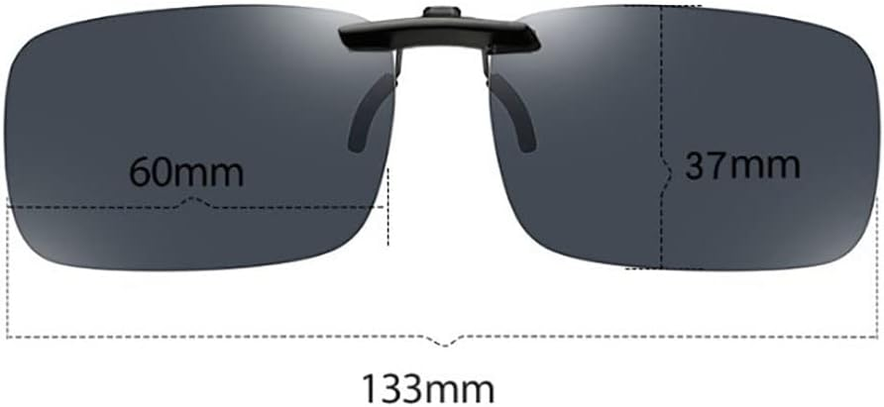 Polarized Unisex Clip on Sunglasses, Anti-Uva UVB Flip up Sunglasses for Driving Fishing Cycling Holiday Sun Men Women - Brown image number 5