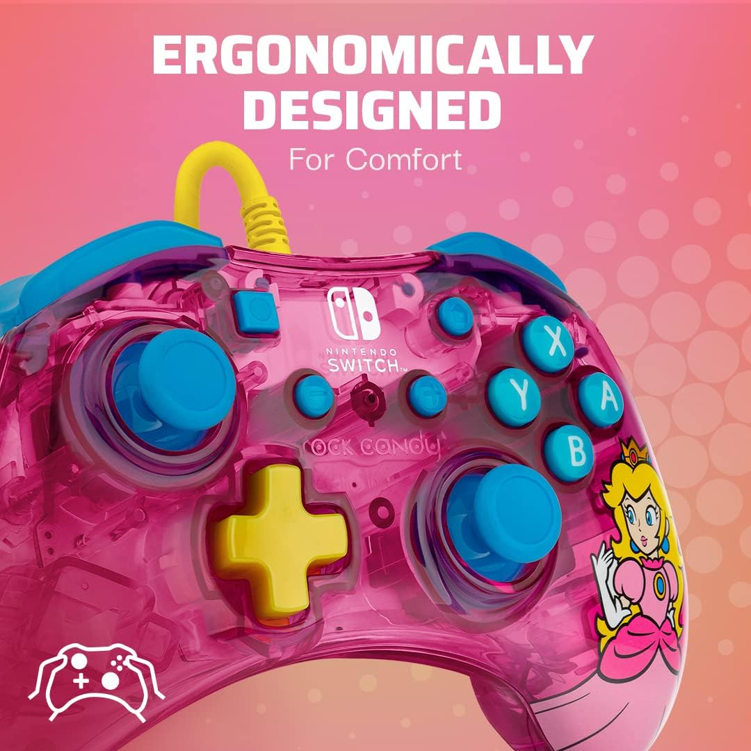 Nintendo Switch Rock Candy Wired Controller Peach Pink image number 1