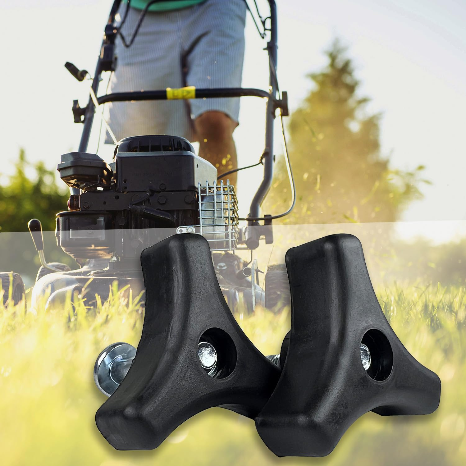 2 Sets Lawn Mower Handle Bolts, Triangle Handle Screw Replacement for Honda, Craftsman, Murray & Most Mowers, Universal Lawn Mower Parts & Accessories Kit image number 4